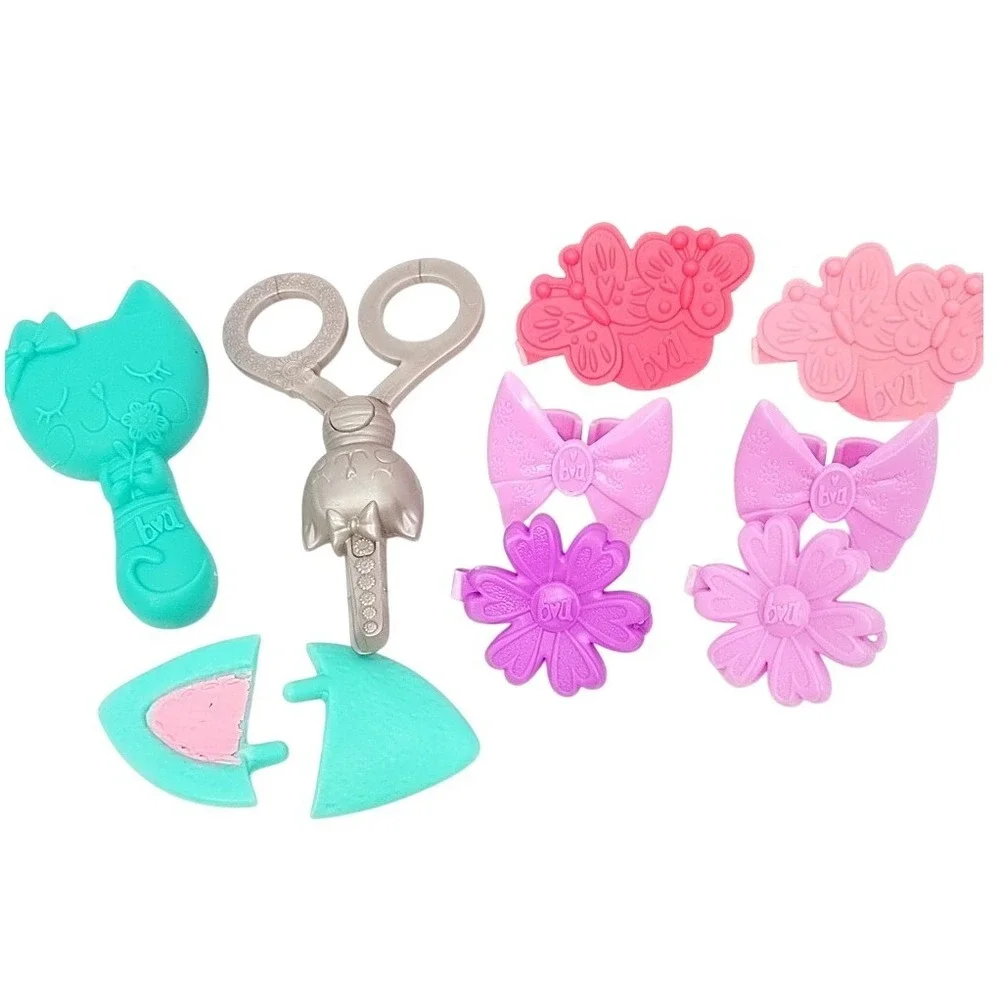 Baby Alive Doll Hair Accessories & Bff Lot Cat Brush Clips Faux Scissors
